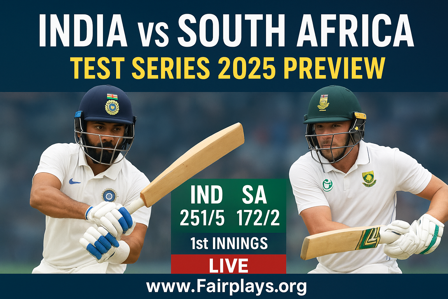 India vs South Africa Test Series 2025 Preview